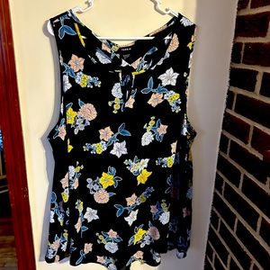 Torrid sleeveless blouse v neck strap across